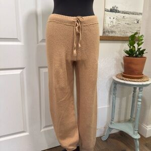 Cozy Tan Knit Lounge Pants by Aerie